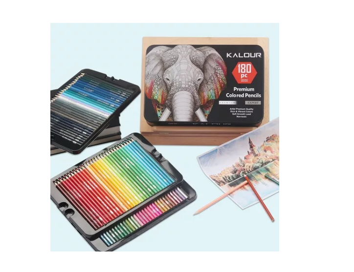 Set 180 Lapices Colore Arte Profesional Dibujo Caja Metálica-2