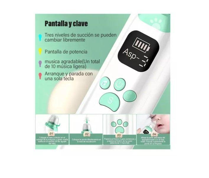 Aspirador Nasal Para Bebe Saca Mocos Electrico Limpiador-4