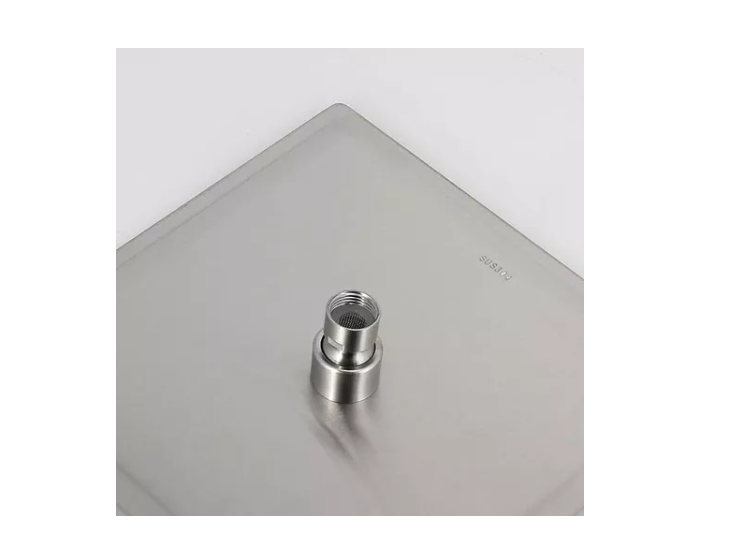 Plato Ducha Cuadrado Acero Inoxidable 20 Cms-1