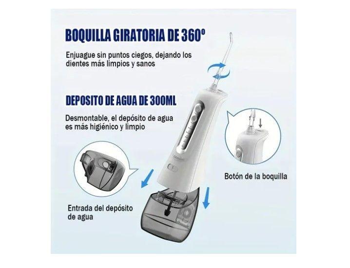 Irrigador Dental Recargable Limpieza Bucal Con Accesorios-4