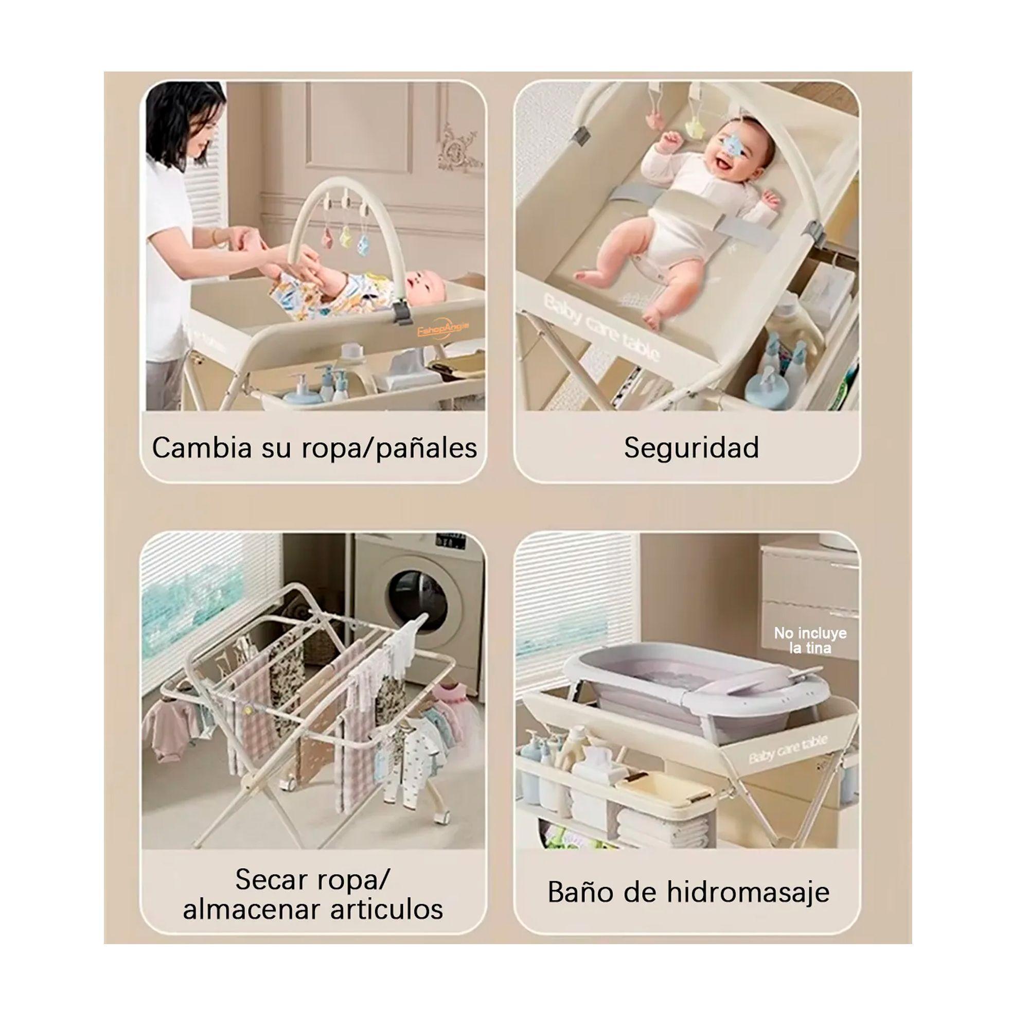 Cambiador Portátil Bebé Plegable Multifuncional Mudador-3