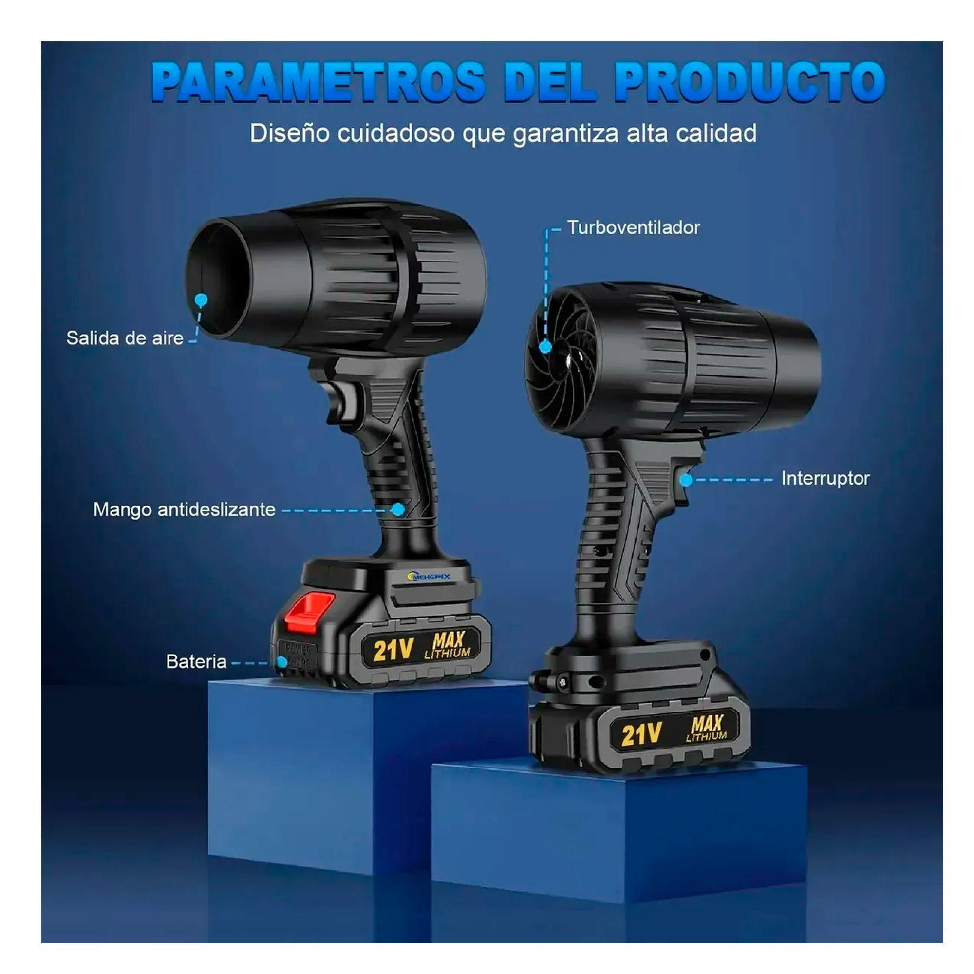 Soplador Profesional Electrico Inalambrico Multiuso 2bateria-2