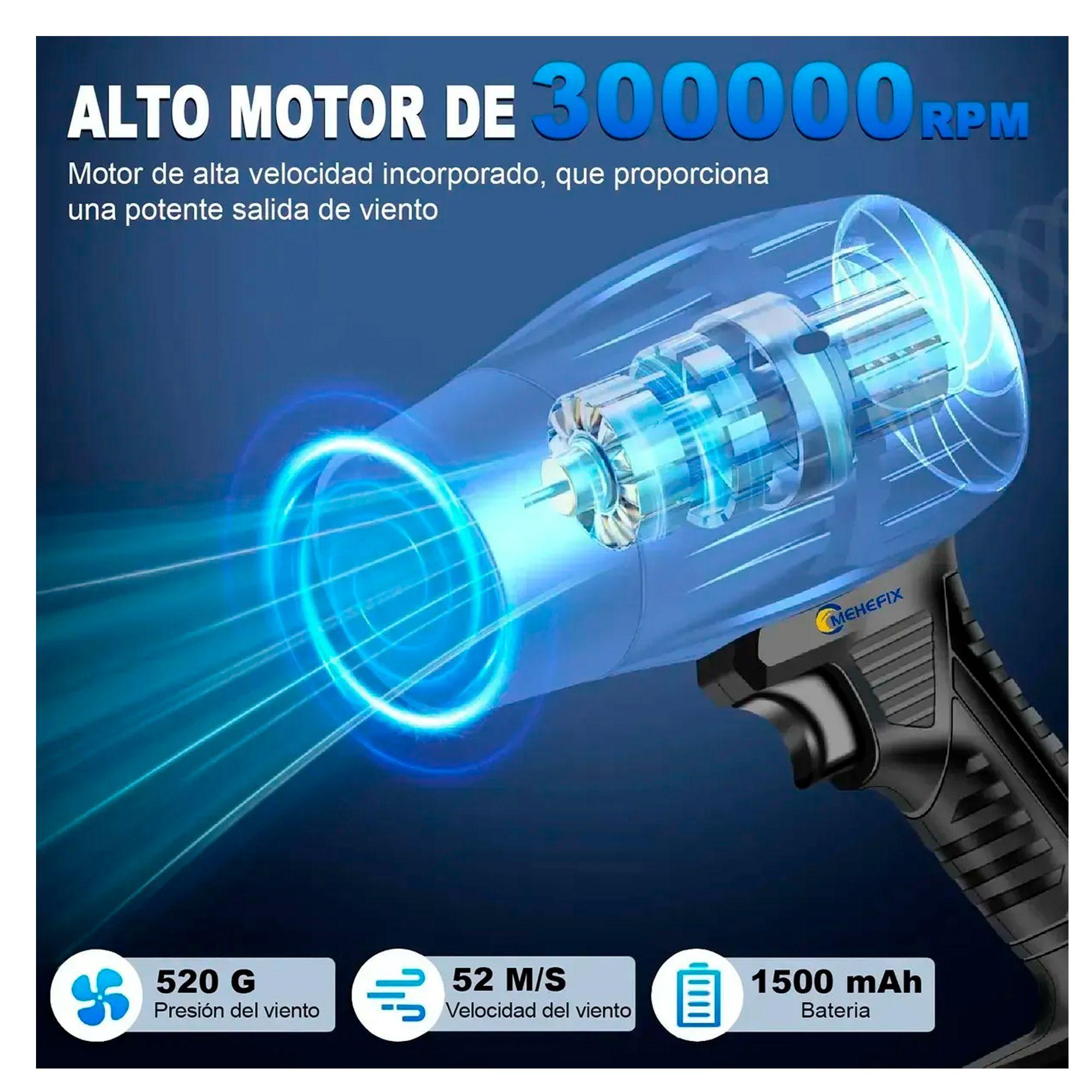 Soplador Profesional Electrico Inalambrico Multiuso 2bateria-4