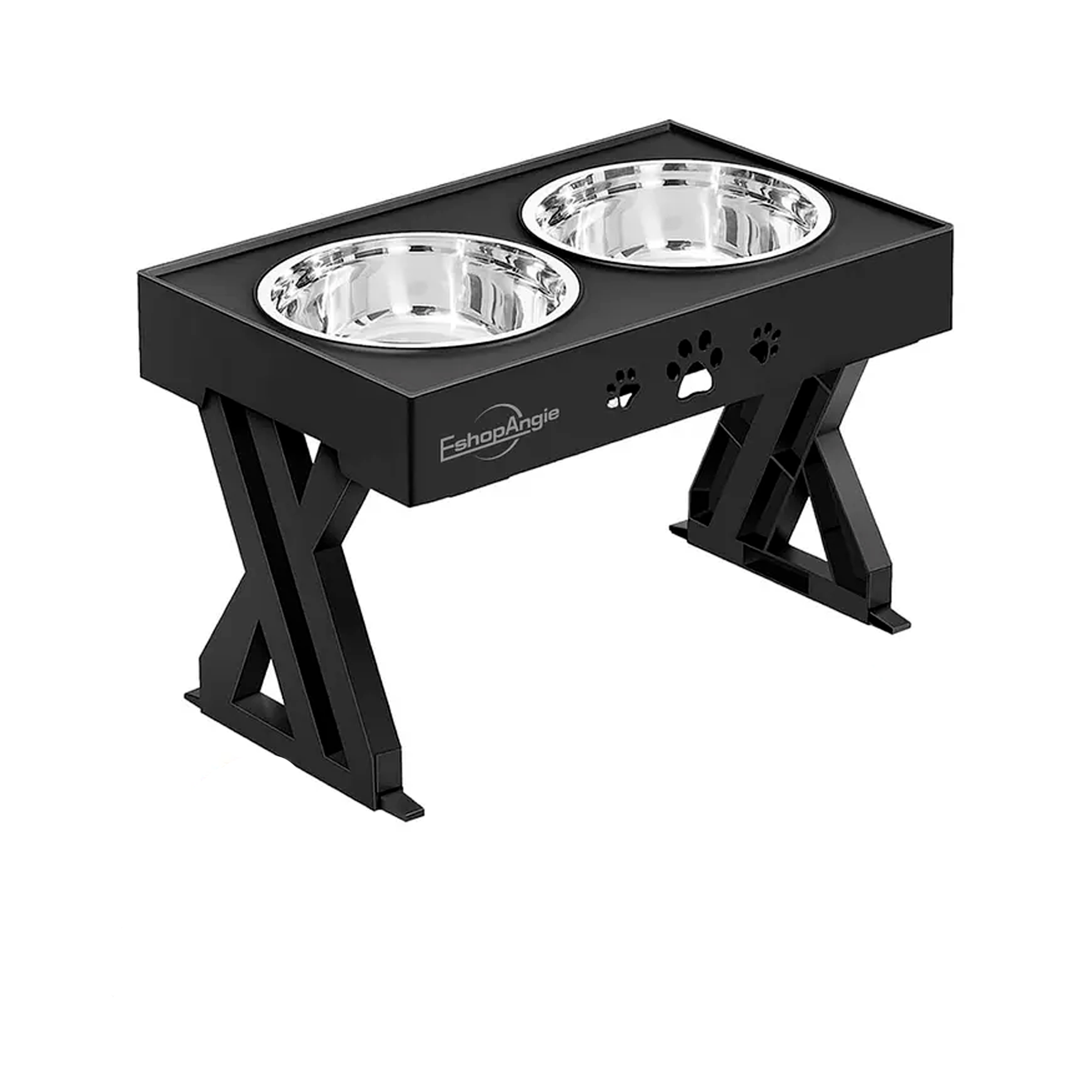 Comedero-bebedero Para Perros Altura Ajustable - Plato Acero-0