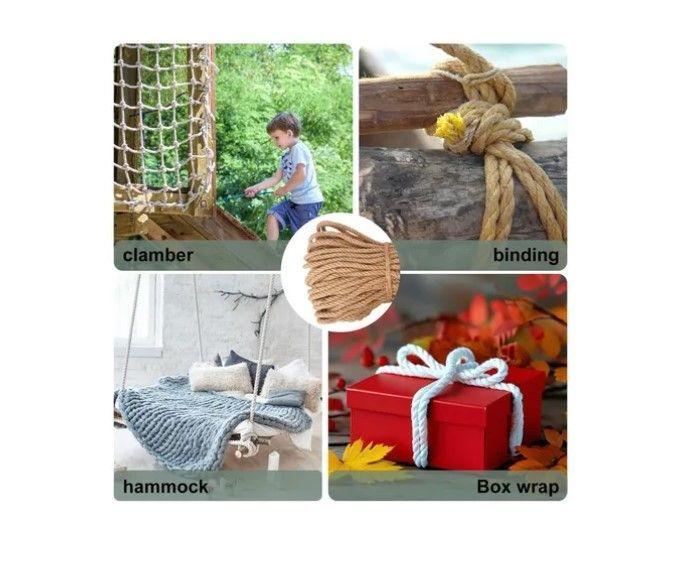 Cuerda Soga Yute Cáñamo 16mm 50mts Decoración Manualidades-4