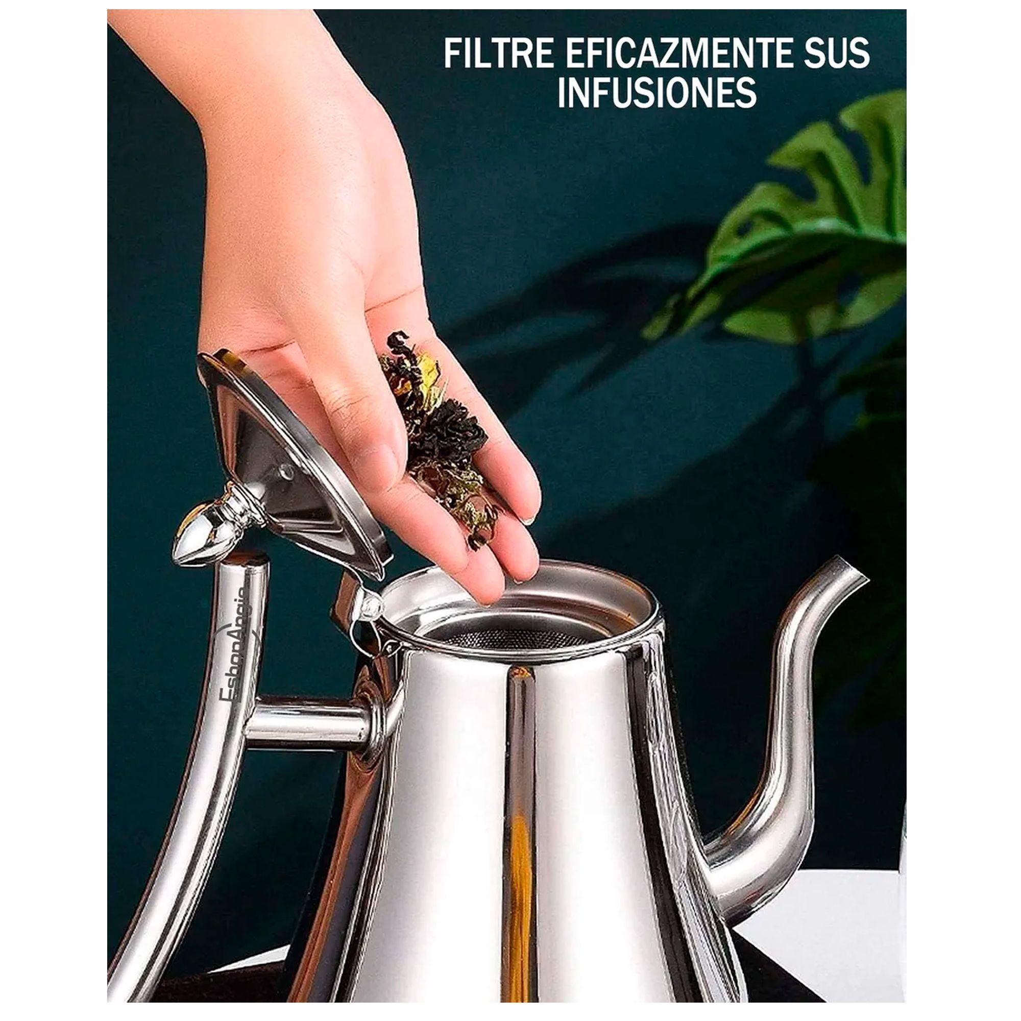 Tetera Infusor Acero Inoxidable Para Té Y Infusiones 1 Litro-5
