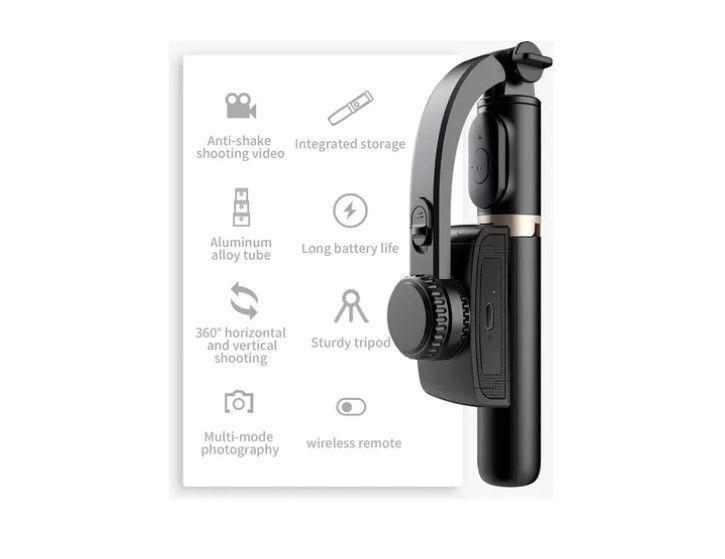 Estabilizador Celular Gimbal L08 Selfie Stick, Tripode/mando-3