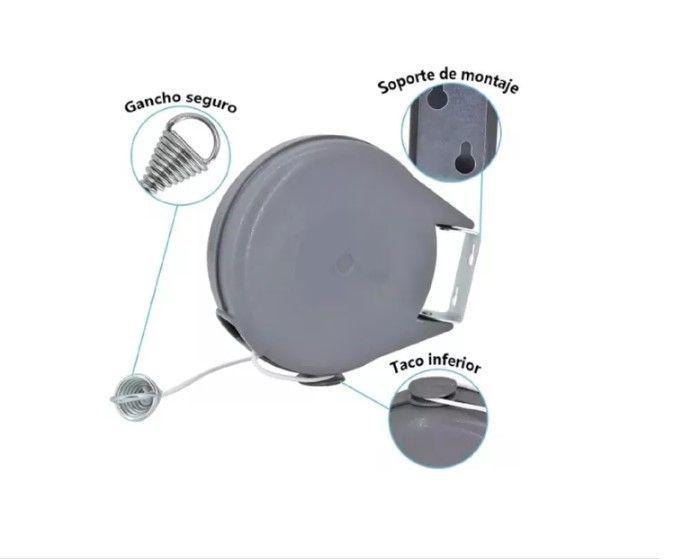 Tendedero Retractil Colgador Acero Inoxidable Ropa-1
