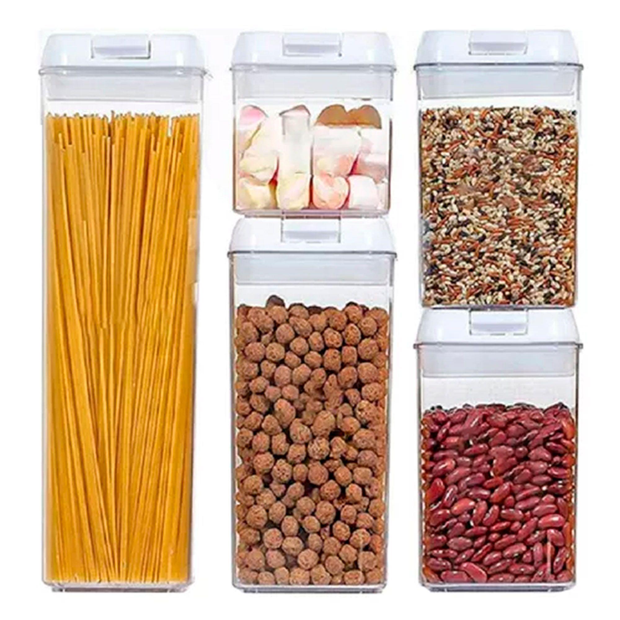 Set 5 Contenedores De Alimento Tapa Hermética -0