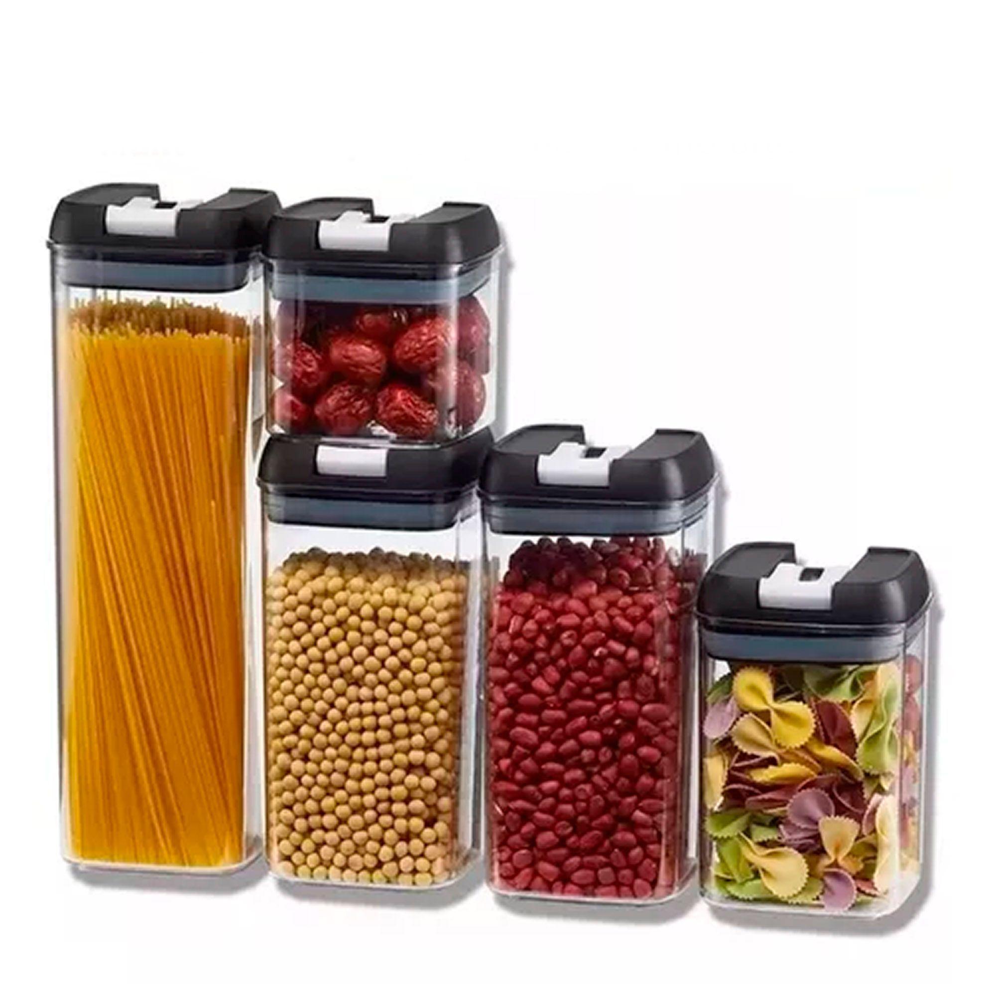 Set 5 Contenedores De Alimento Tapa Hermética -0