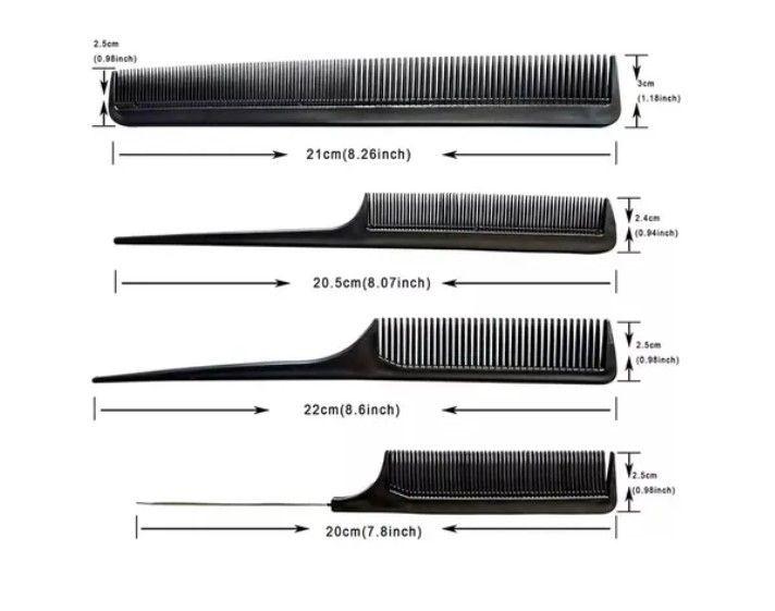 Peine Peluqueria Kit Profesional Barberia Estilista 10 Pzs-7