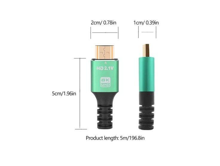 Cable Hdtv 8k 60hz/48gbps Hd2.1v De 5mts. 7680x4320p-5