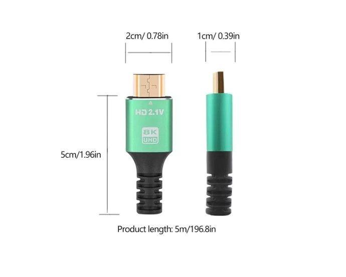 Cable Hdtv 8k 60hz/48gbps Hd2.1v De 5mts. 7680x4320p-6