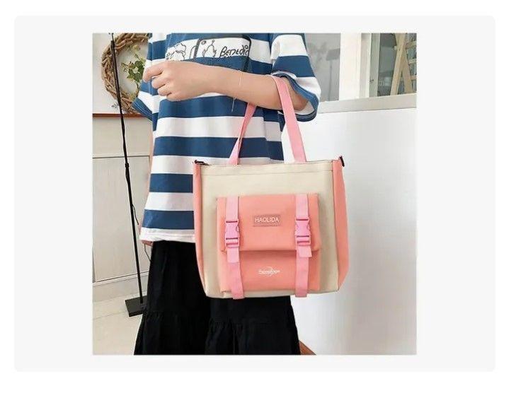 Mochila Urbana Escolar Viaje Estilo Coreano 4 Piezas-4