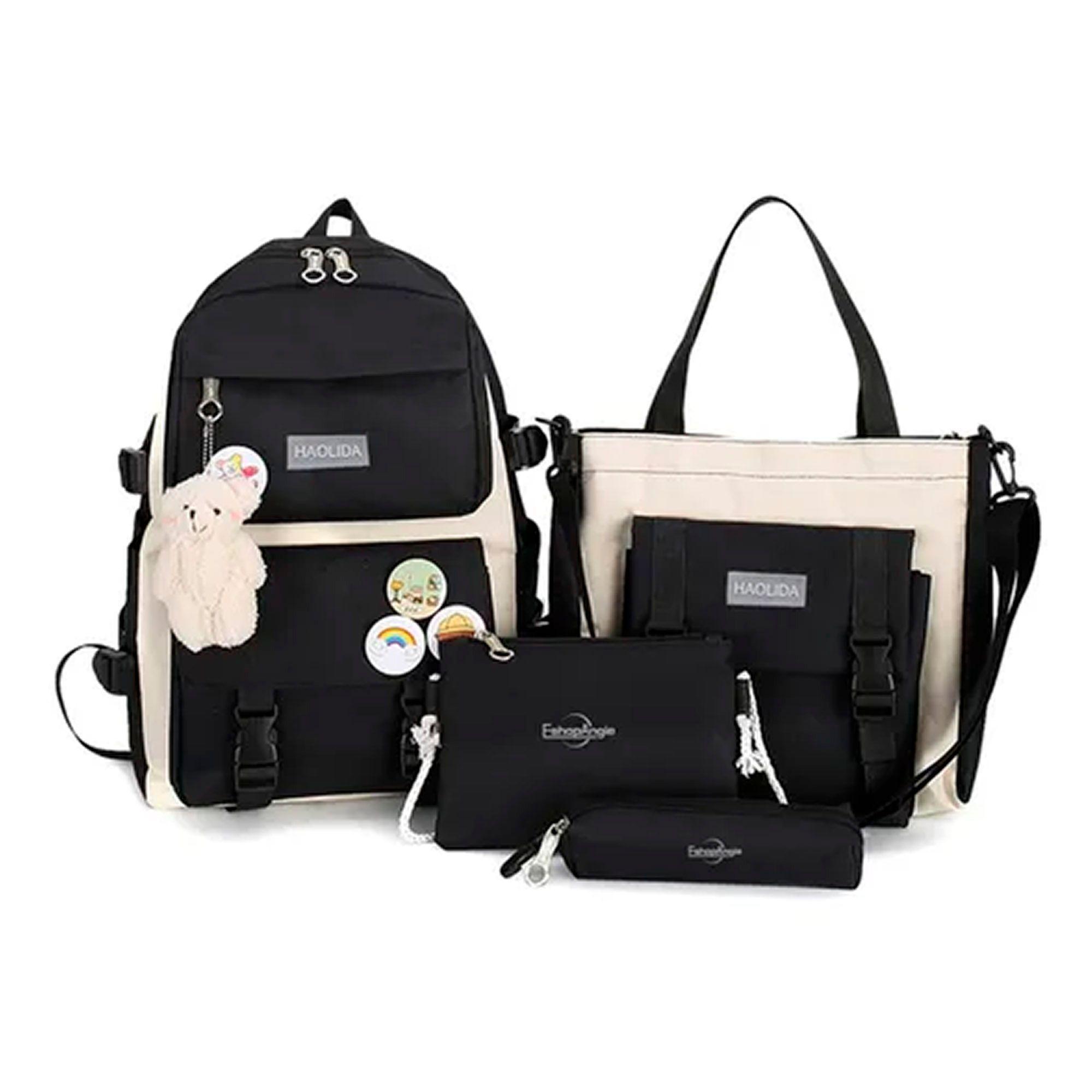 Mochila Urbana Escolar Viaje Estilo Coreano 4 Piezas-0