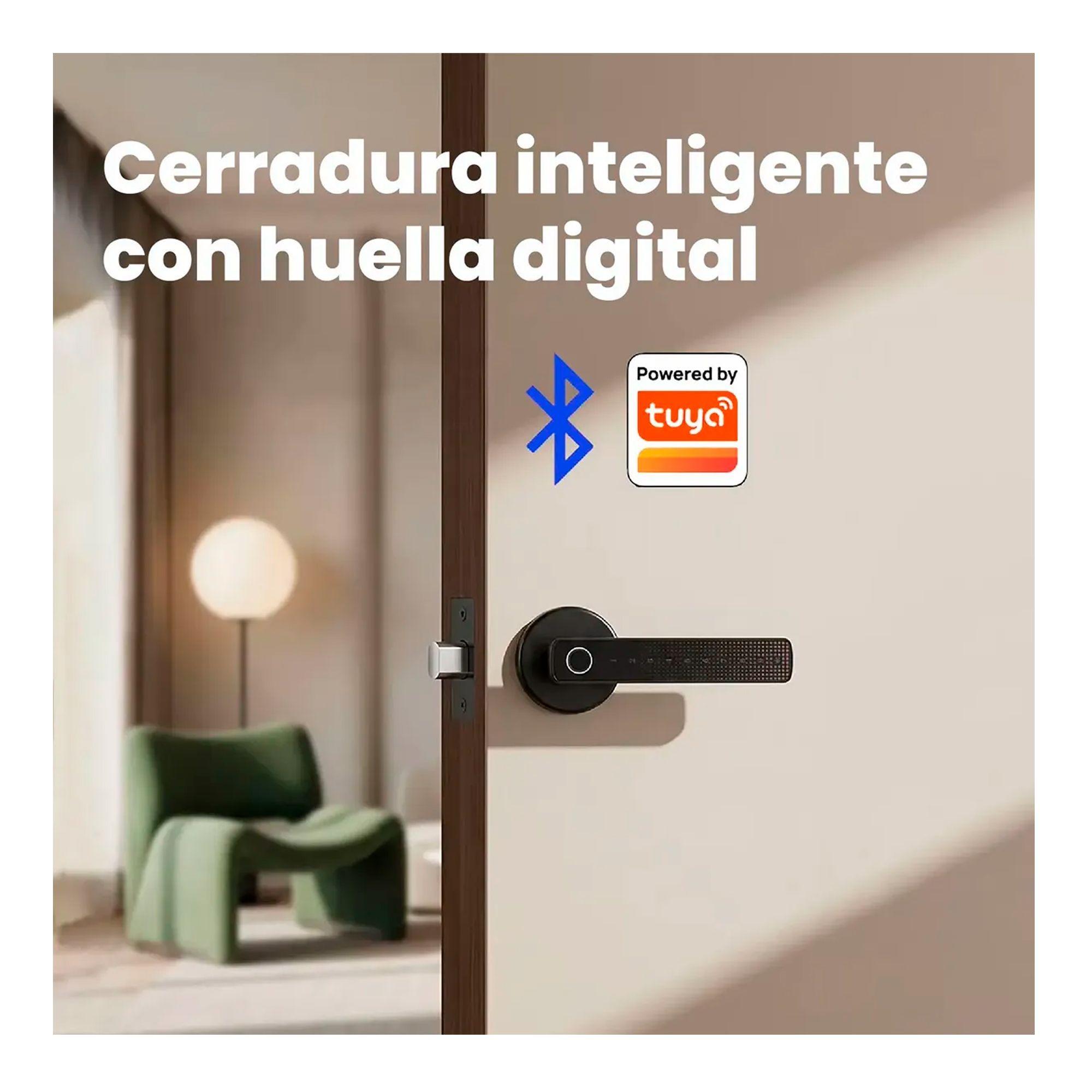 Cerradura Digital Inteligente Manija Redonda Huella Dactilar-3