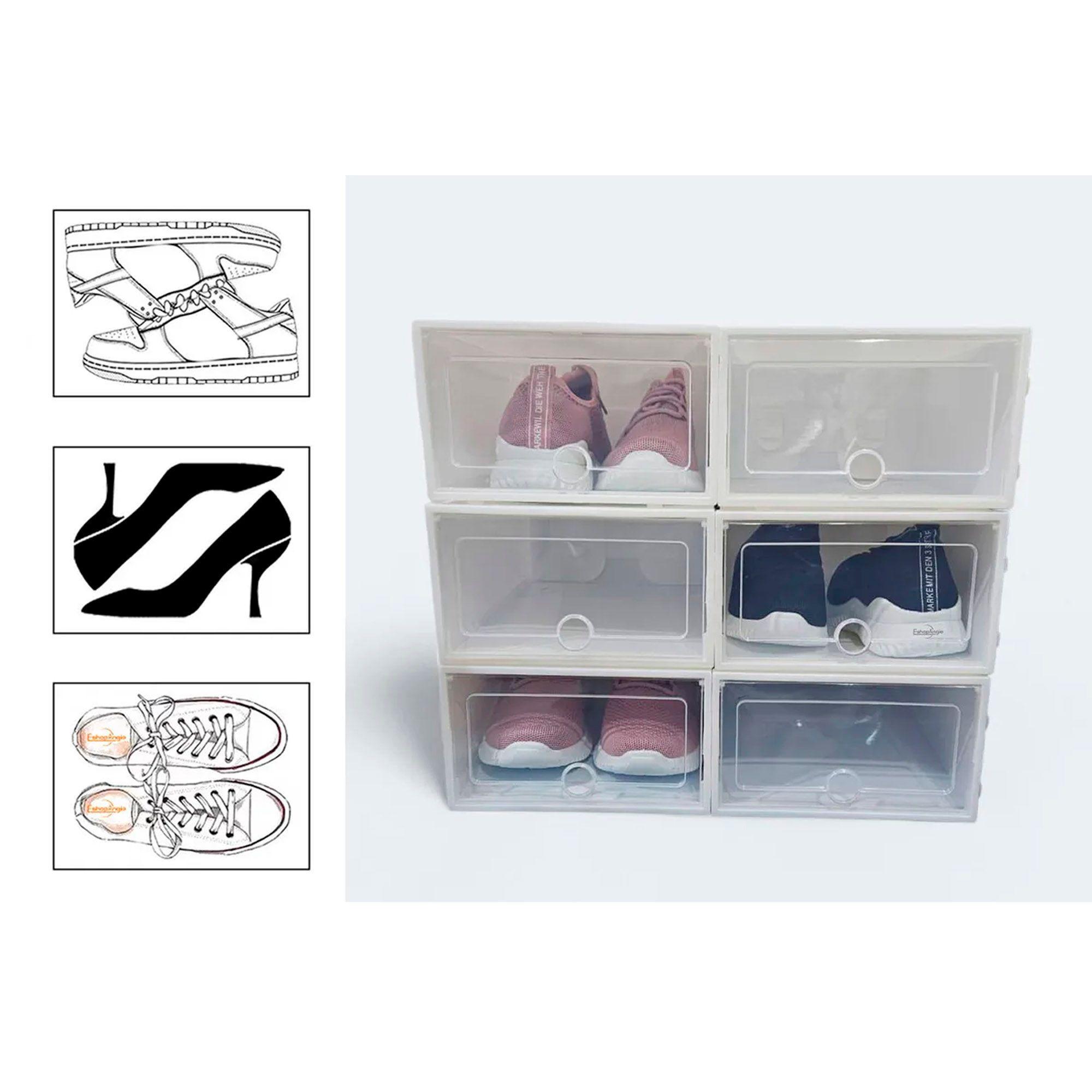 Caja Organizador De Zapatos Set De 6 Organizadores Apilables-2