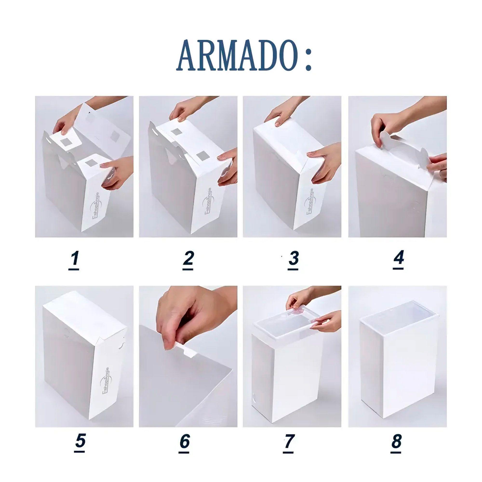 Caja Organizador De Zapatos Set De 6 Organizadores Apilables-5