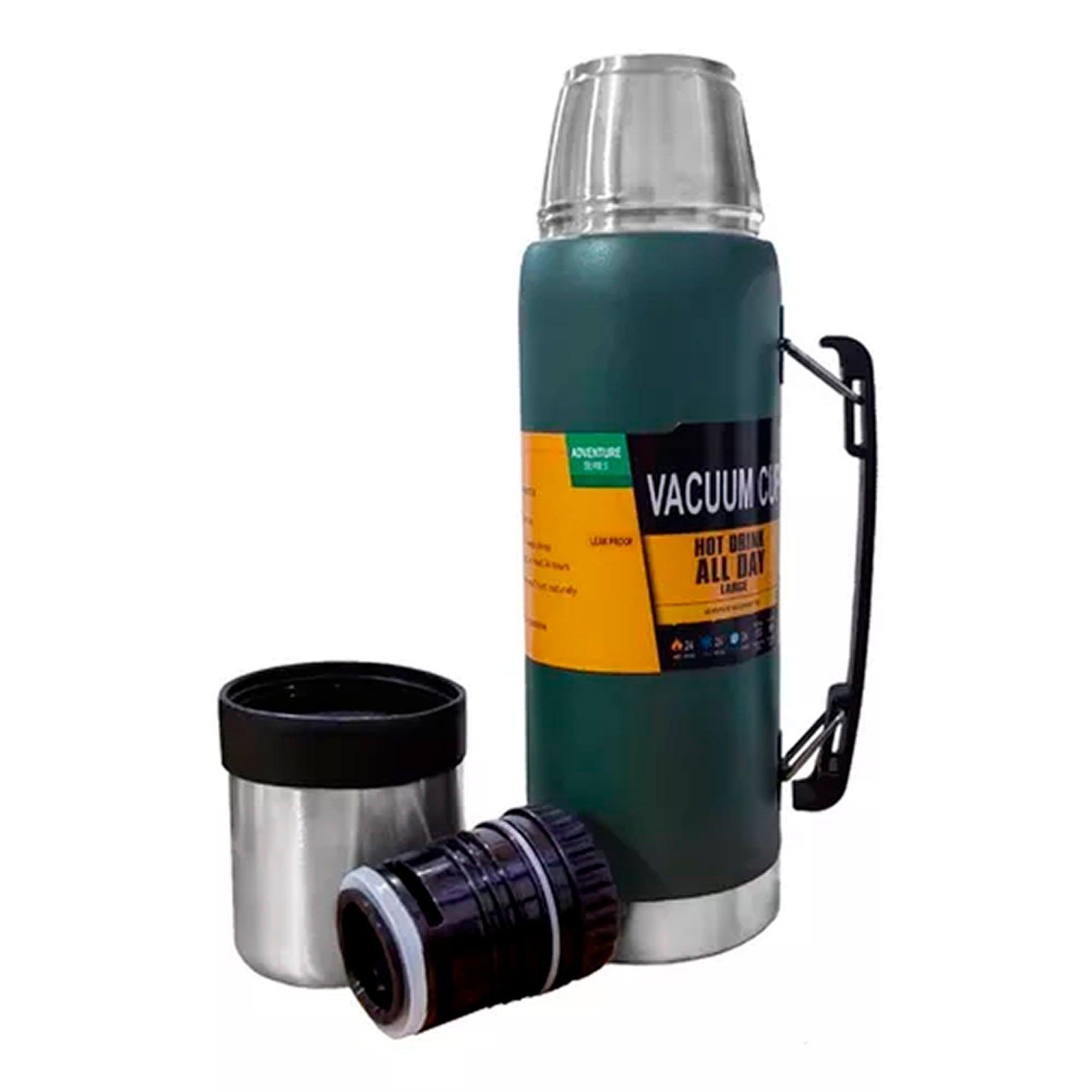 Termo Acero Inoxidable Capacidad 1000ml Agua Fria Y Caliente-0