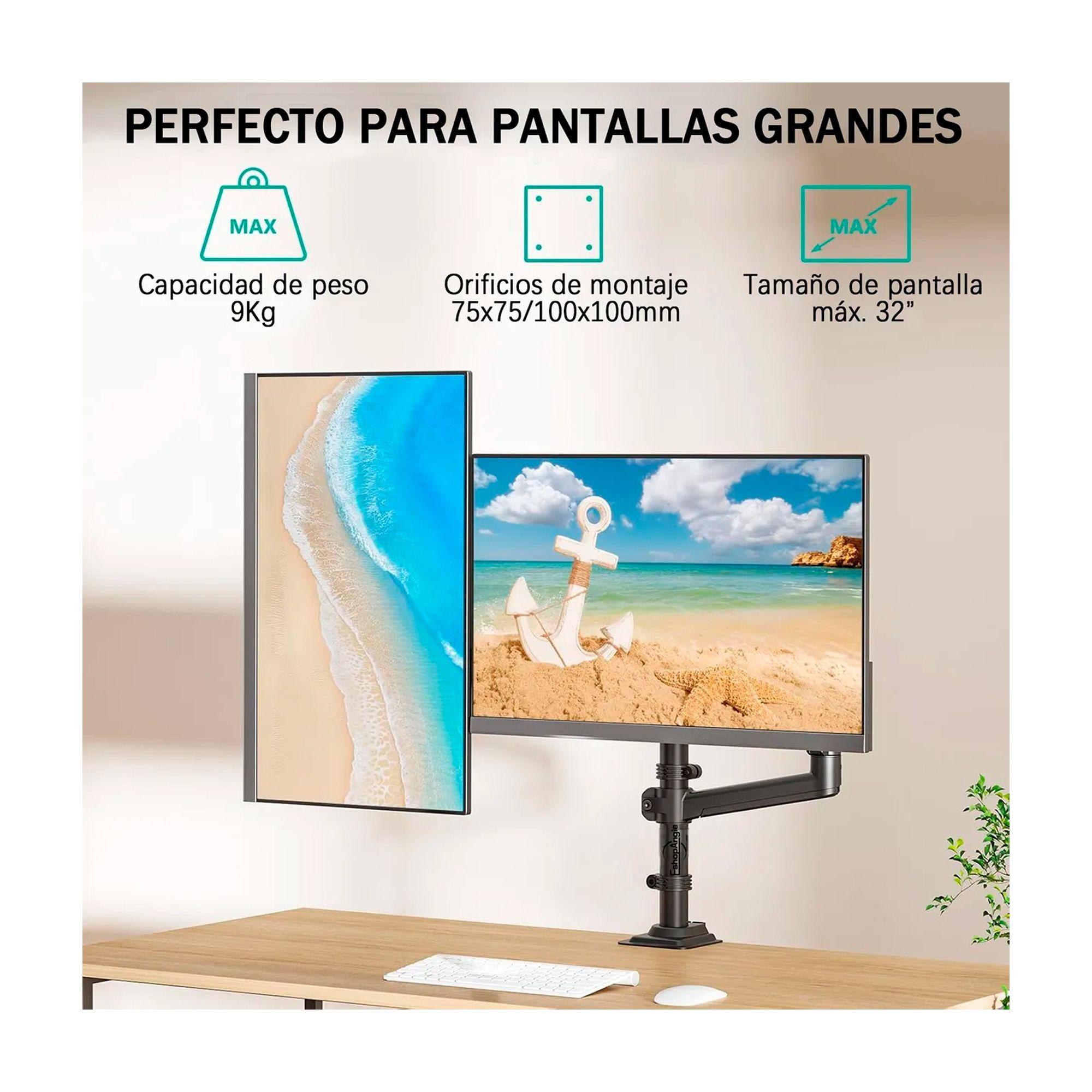 Brazo Soporte Doble Monitor Escritorio 13 A 32 Pulgadas 9kg-2