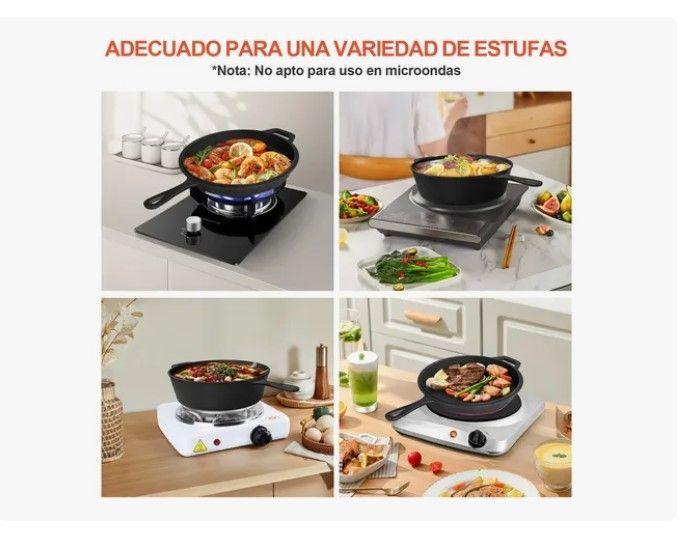 Sartenes De Hierro Fundido Gruesa Doble Uso 26cm-5