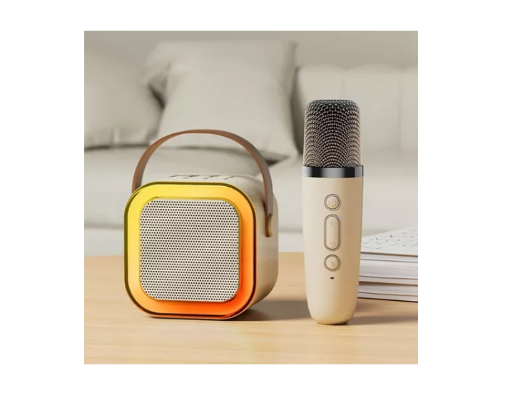 Mini Parlante Bluetooth Portátil Con 1 Micrófono De Karaoke-3