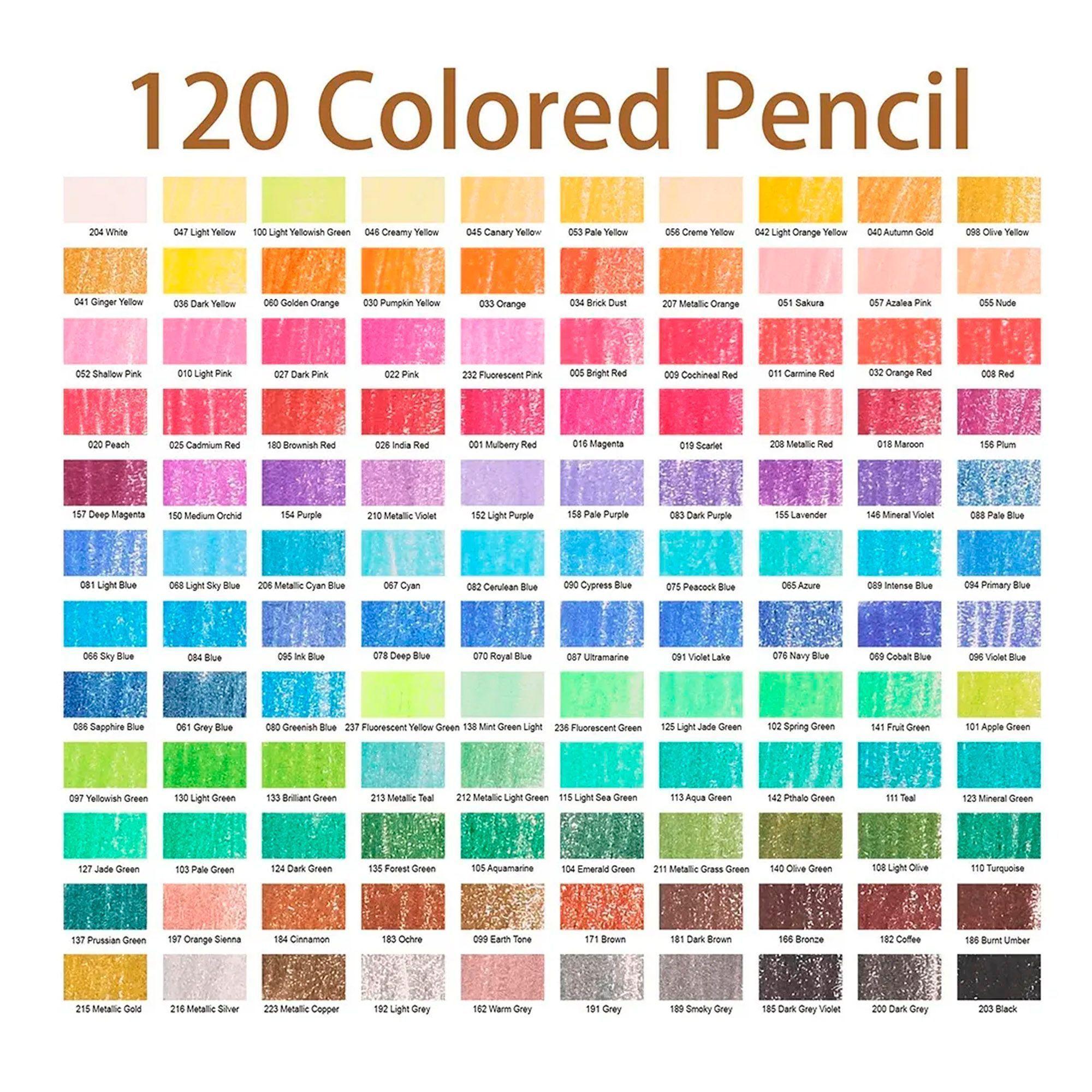 Set 120 Lapices Colore Arte Profesional Dibujo Caja Metálica  Kalour-6