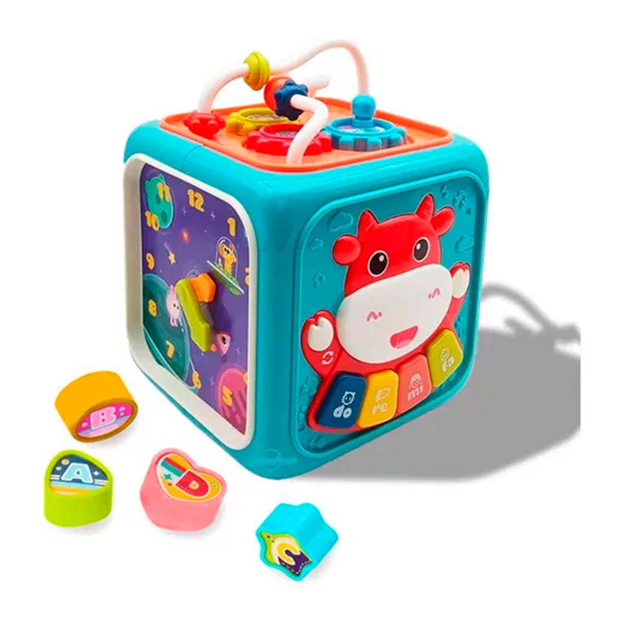 Cubo Multiactividades Para Bebés Con Luz Y Sonido Educativo-0