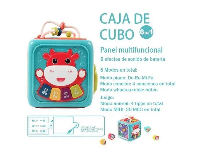 Cubo Multiactividades Para Bebés Con Luz Y Sonido Educativo-2