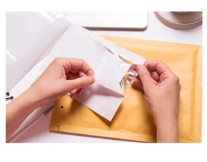 Pack 100 Sobre Transparente Adhesivo Impermeable Envios-2