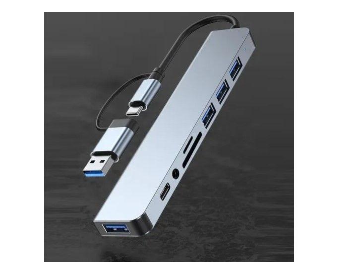 Hub Adaptador Usb Tipo C 8 En 2 Para Mac Macbook Windows-3