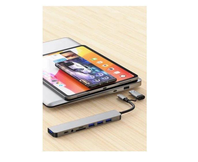 Hub Adaptador Usb Tipo C 8 En 2 Para Mac Macbook Windows-4