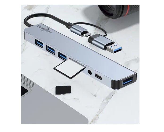Hub Adaptador Usb Tipo C 8 En 2 Para Mac Macbook Windows-5