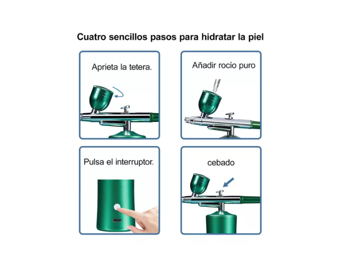 Kit De Aerógrafo Profesional Recargable Inalámbrico Portátil-5