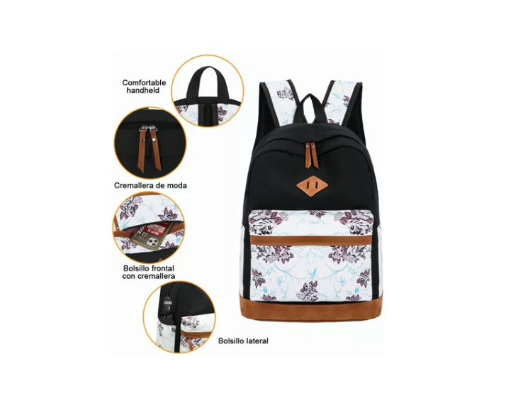 Kit Mochila Moda Casual Bolso Casual Para Mujer, 3 Piezas-2