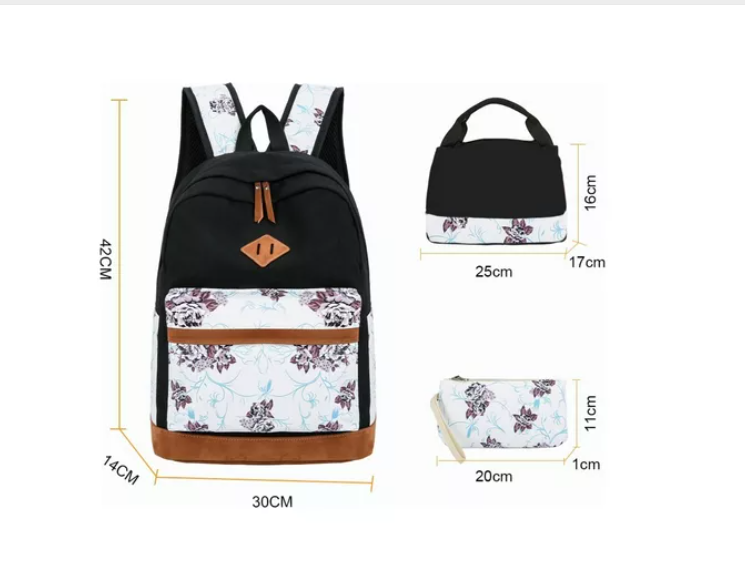 Kit Mochila Moda Casual Bolso Casual Para Mujer, 3 Piezas-5