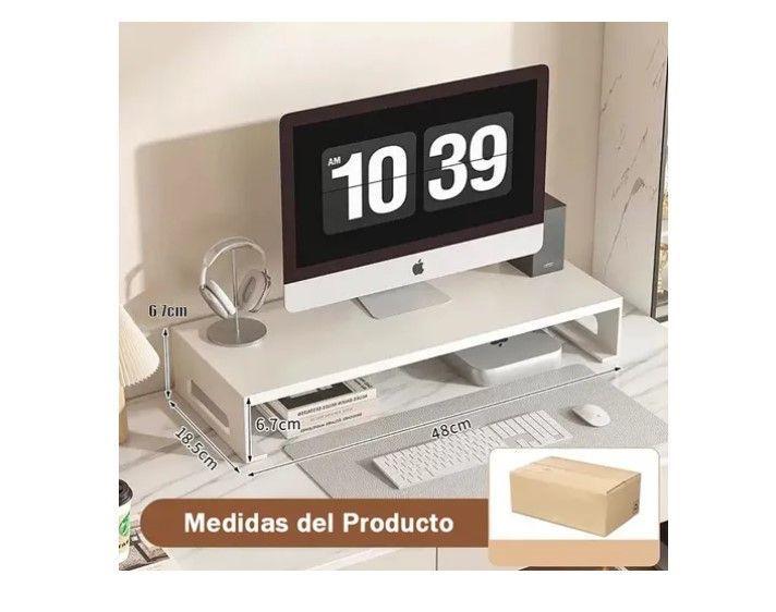 Base Soporte De Monitor Pc Notebook Organizador Escritorio-4