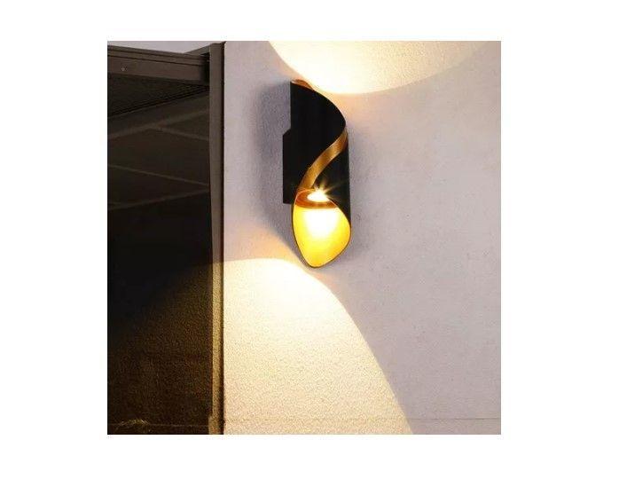 Aplique Lampara Led De Pared Exterior Interior Espiral-2
