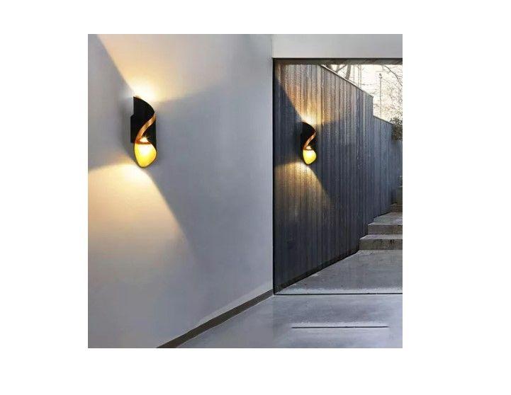Aplique Lampara Led De Pared Exterior Interior Espiral-3