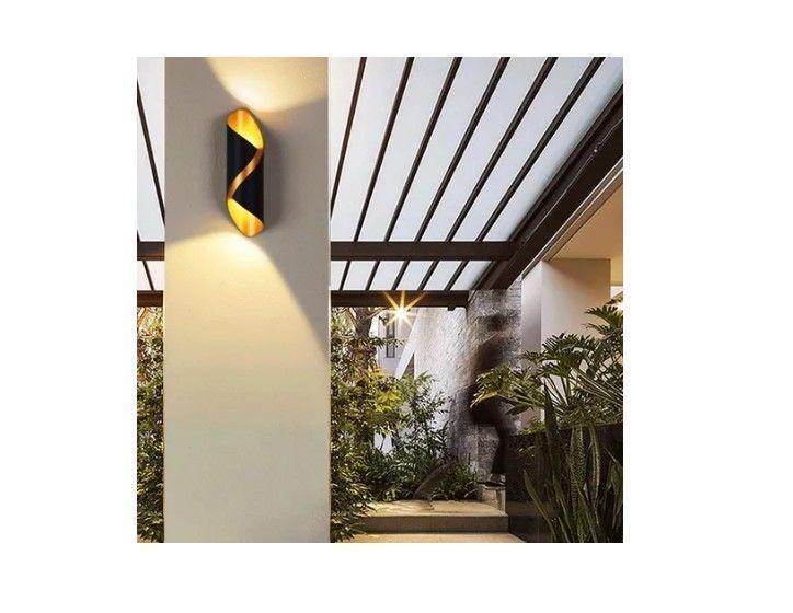 Aplique Lampara Led De Pared Exterior Interior Espiral-6