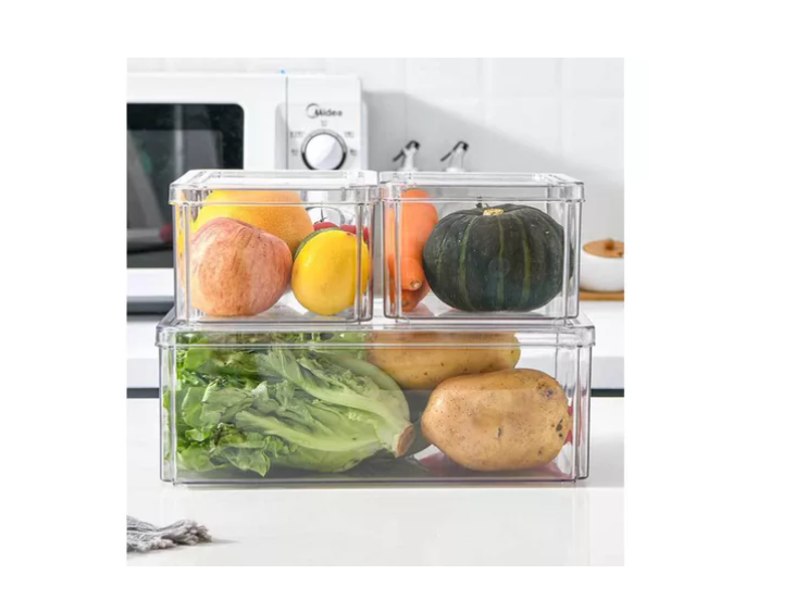 Organizador Refrigerador Cocina Set 7 Contenedores Con Tapa-2