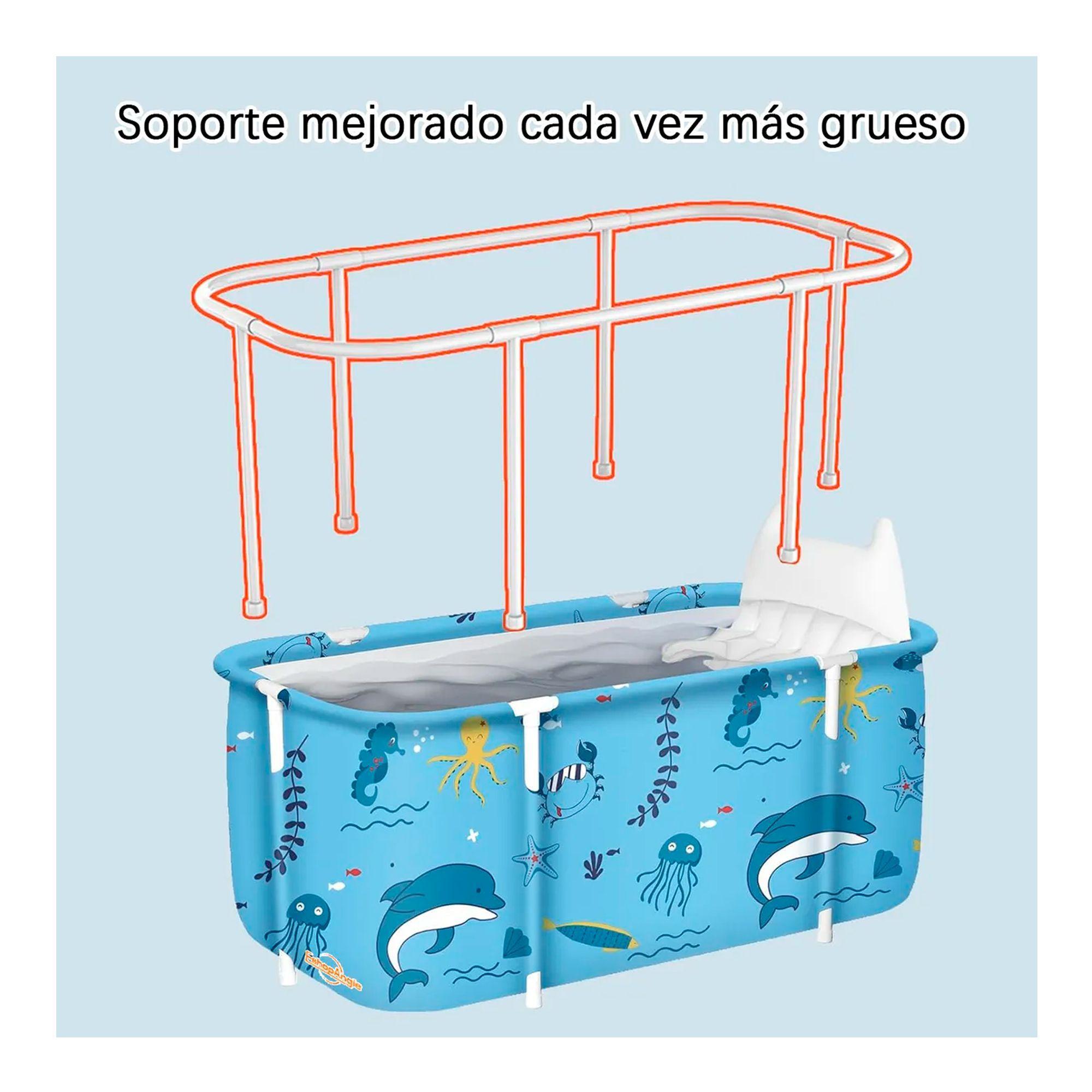 Bañera Plegable Portátil Adultos Y Niños Balde Spa 110×55cm-3