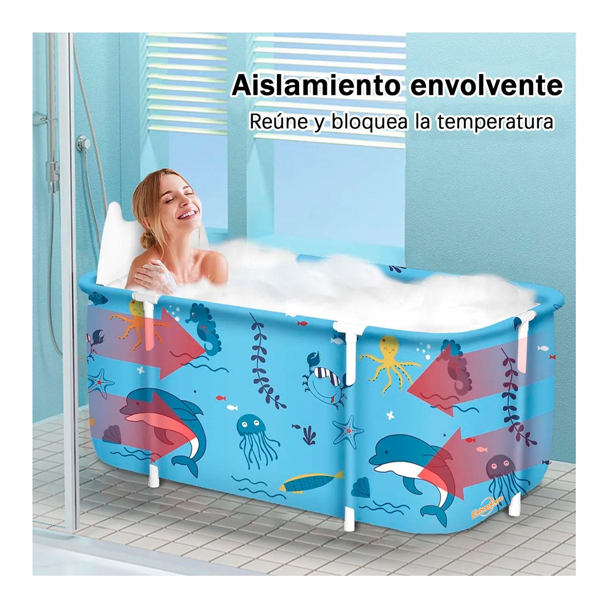Bañera Plegable Portátil Adultos Y Niños Balde Spa 110×55cm-5