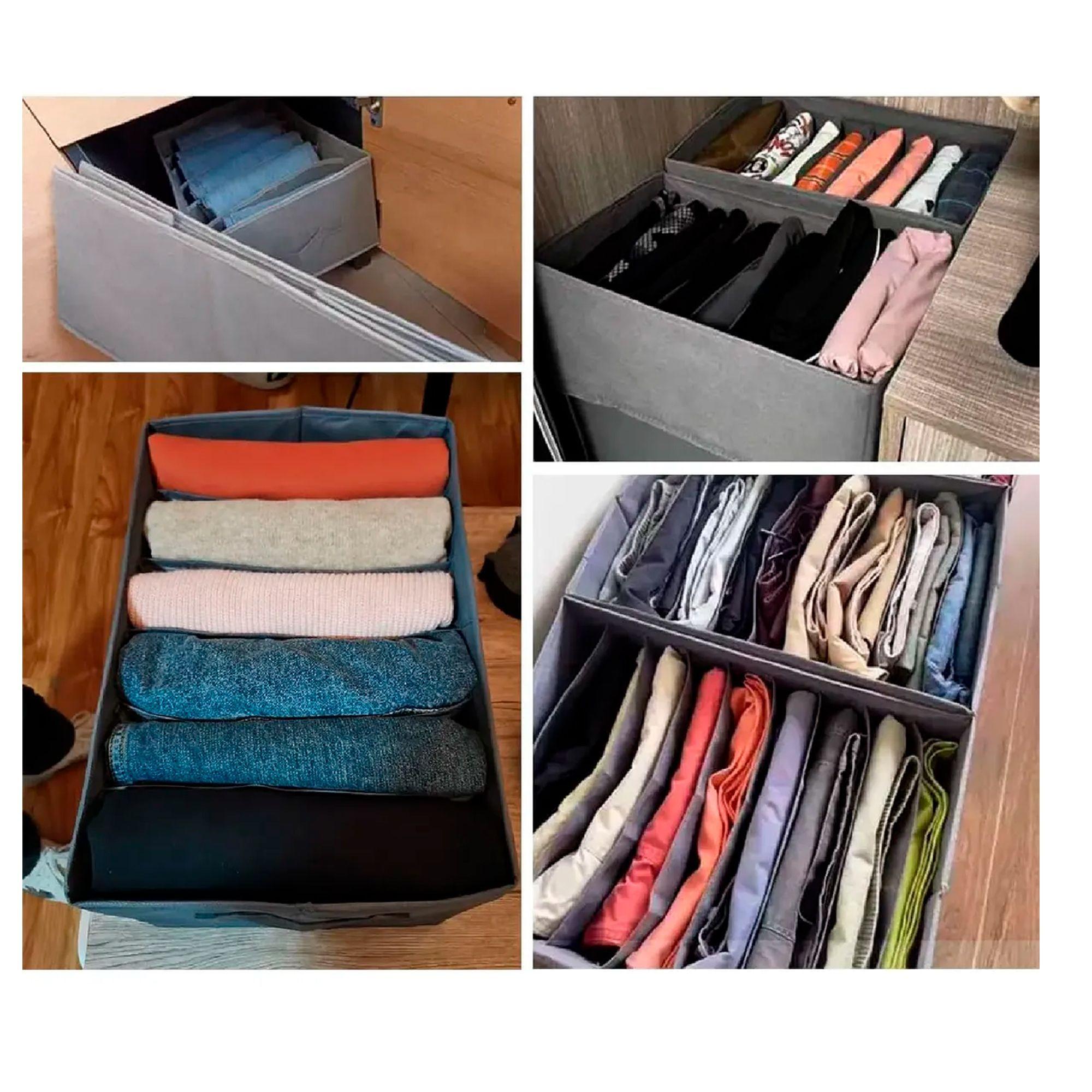 Pack 4 Bolsas Organizador Ropa Caja Plegable Con Asa-2