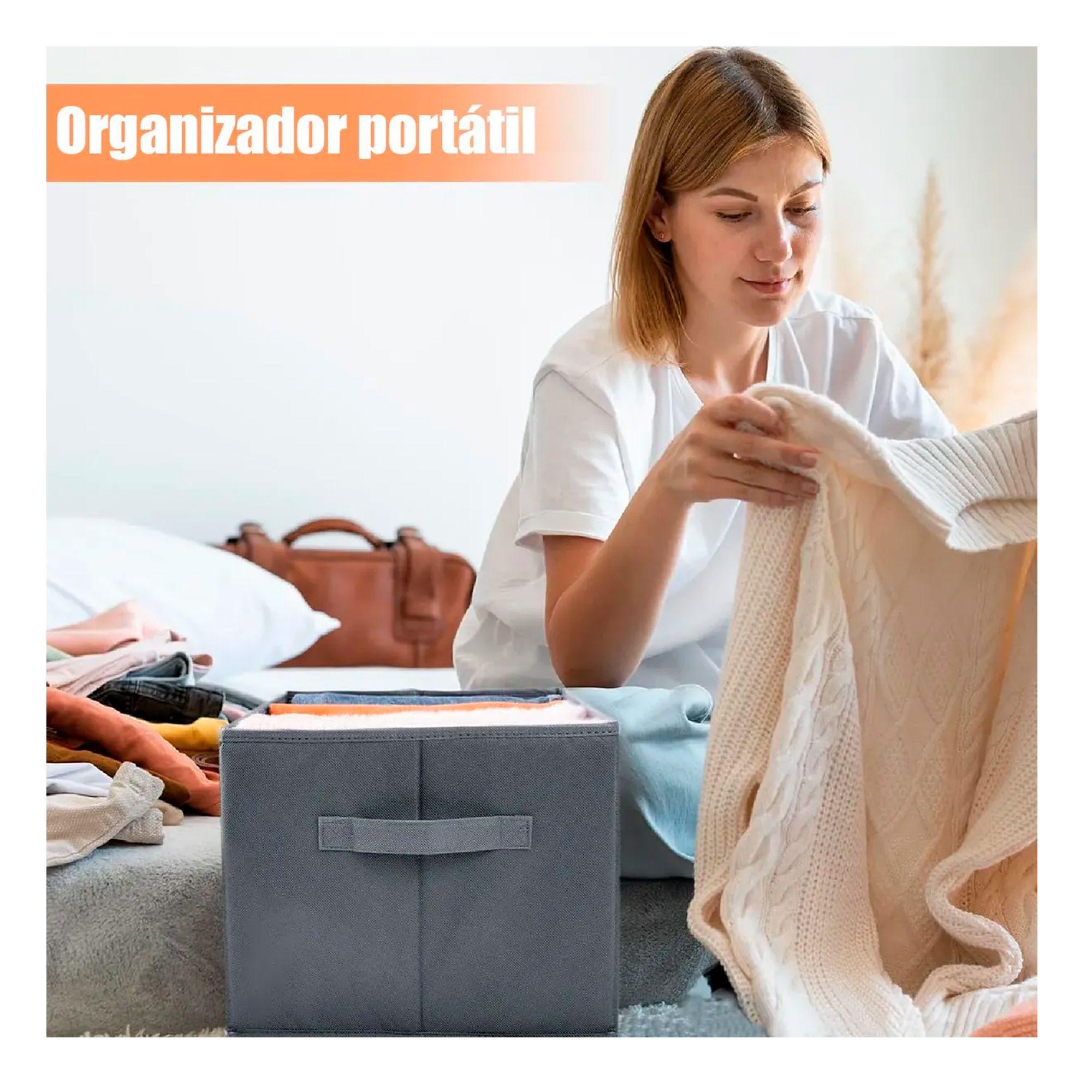 Pack 4 Bolsas Organizador Ropa Caja Plegable Con Asa-3