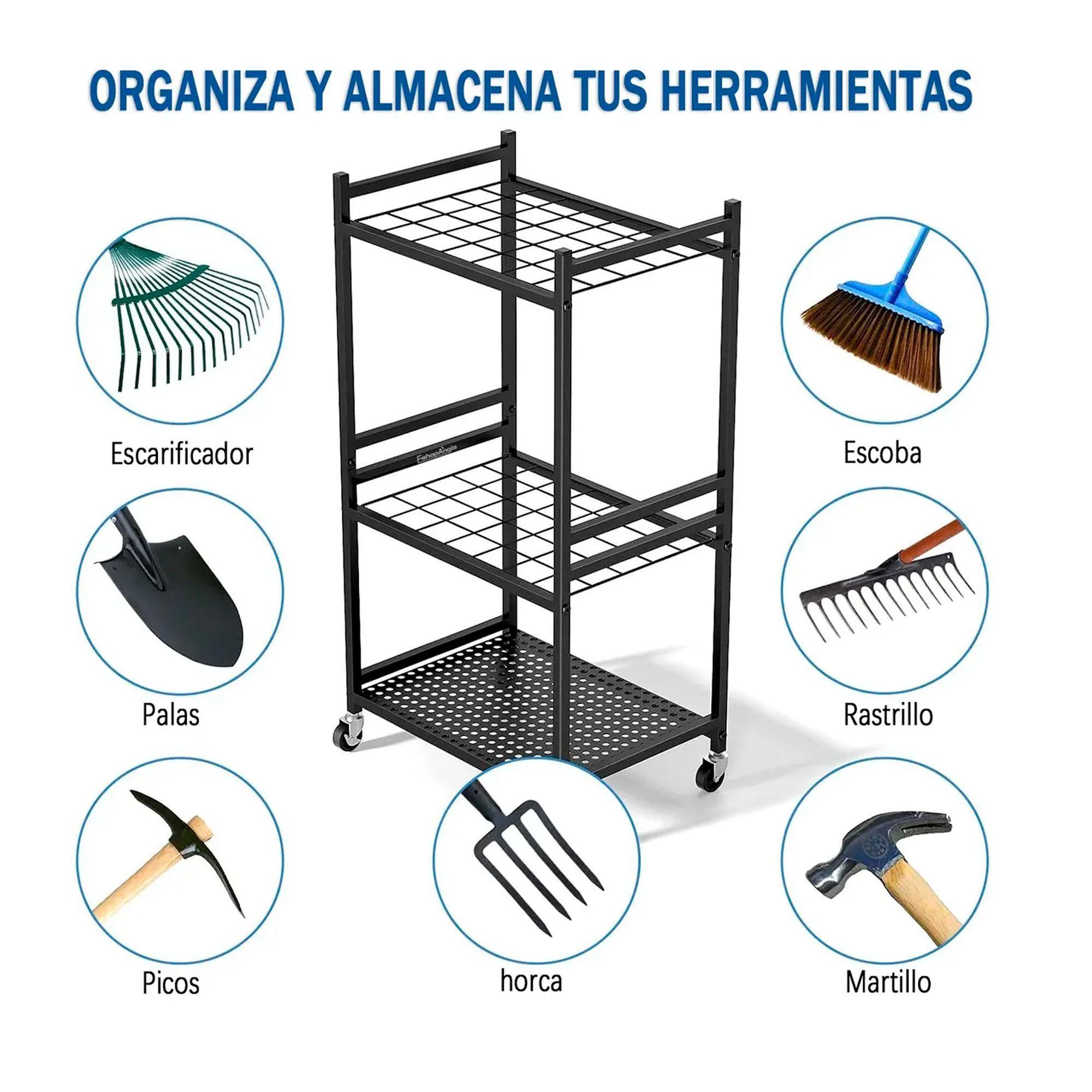 Organizador Carro De Herramientas Jardin Con Ruedas Estante-4