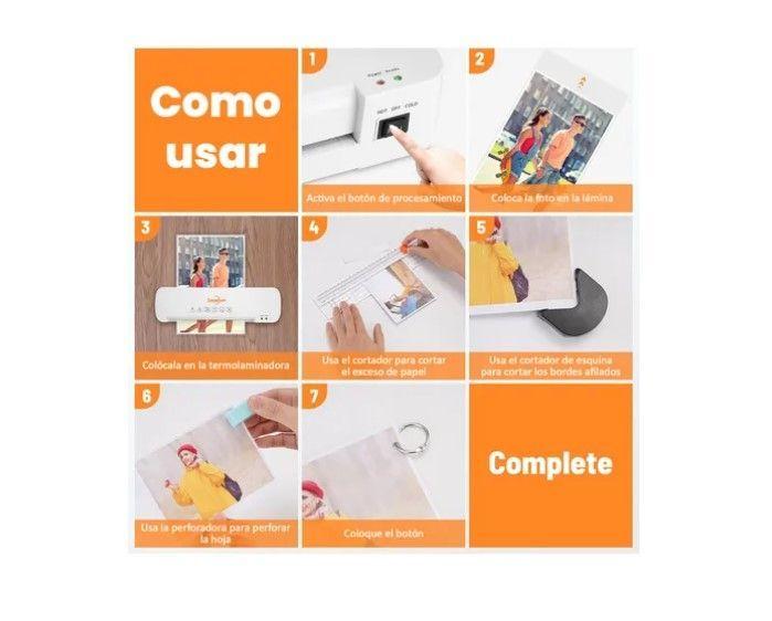Termolaminadora Plastificadora A4 +cortador De Papel + Micas-4