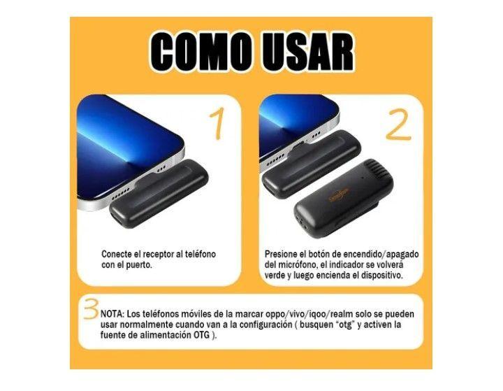 Micrófono Inalámbrico Doble Solapa + Estuche Entrada Usb C-2