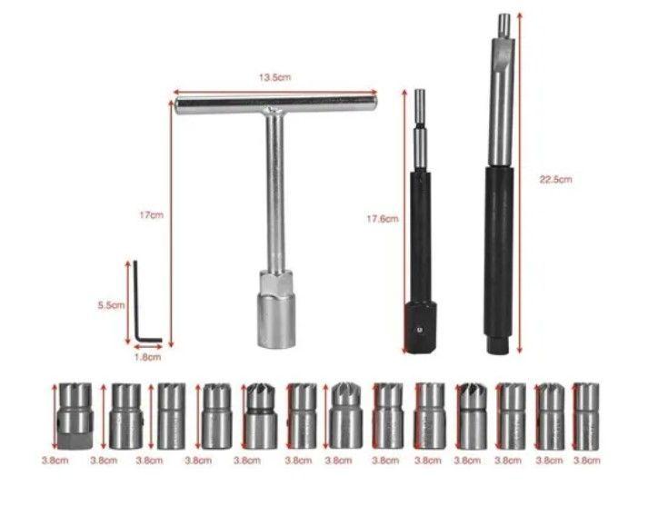 Set Escariador Asiento Inyectores Diesel Universal 17 Piezas-6