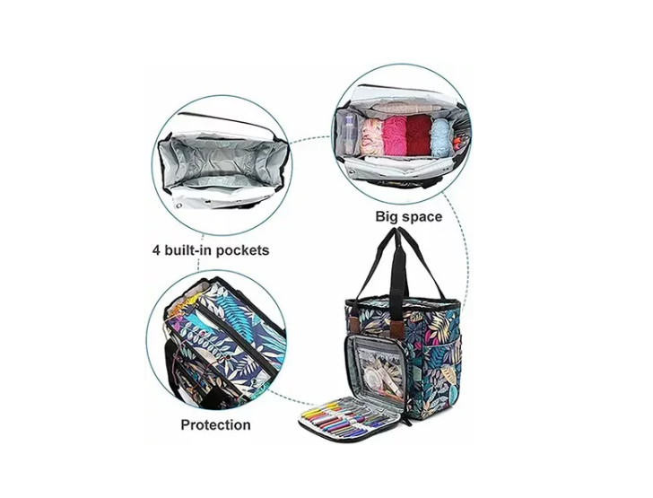 Bolso Organizador De Hilos/lana/crochet/ Tejidos-3